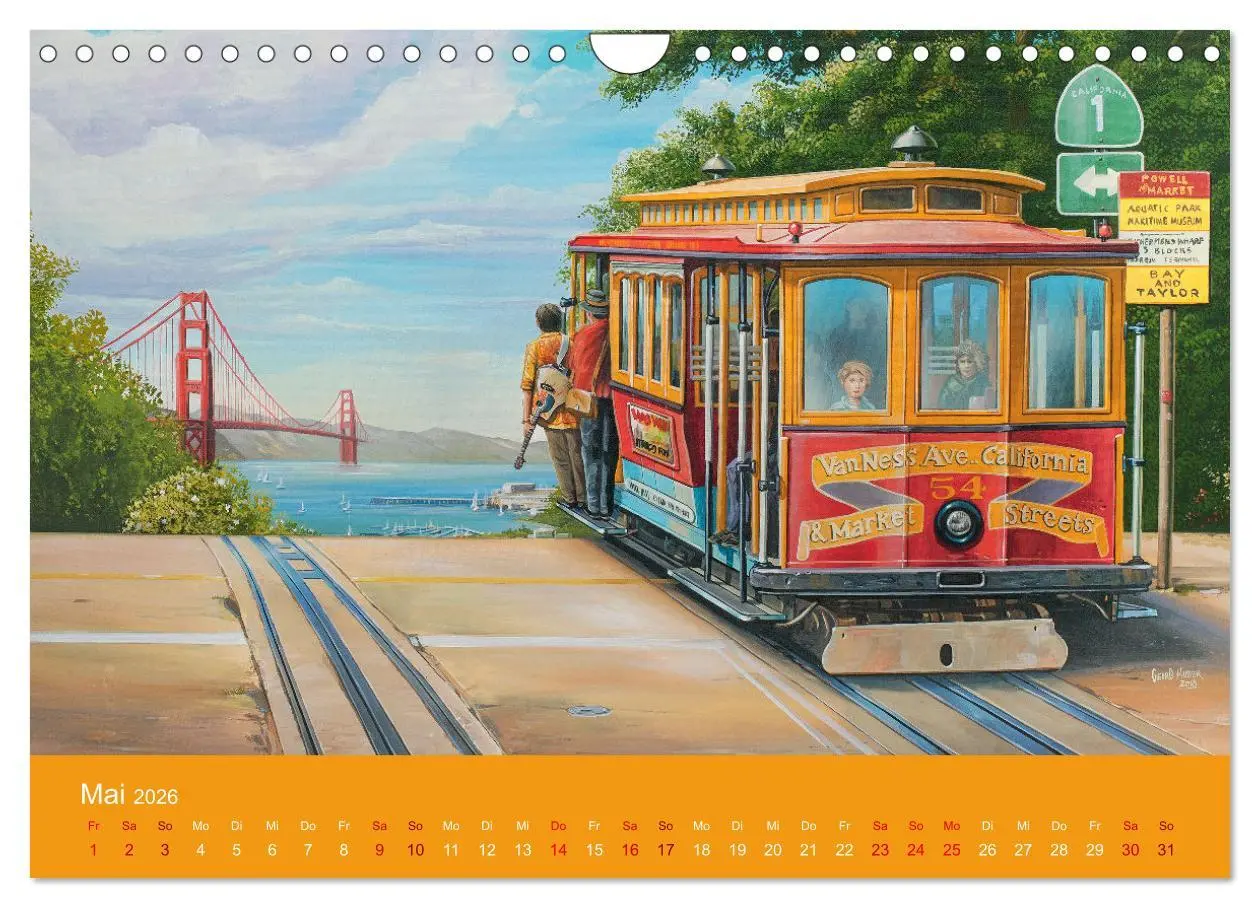Bild: 9783457636091 | Route US 66 Momente Gemälde von Georg Huber (Wandkalender 2026 DIN...
