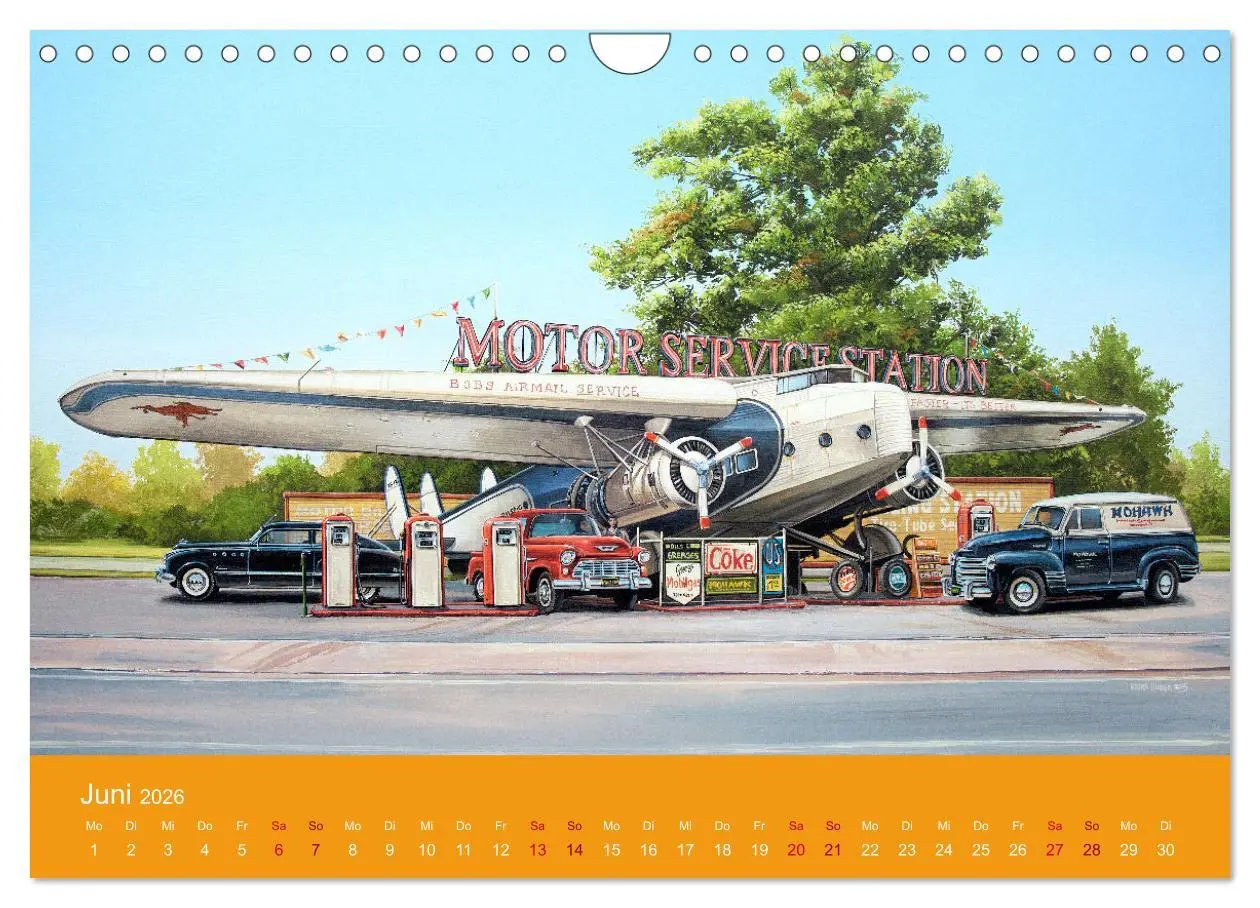 Bild: 9783457636091 | Route US 66 Momente Gemälde von Georg Huber (Wandkalender 2026 DIN...