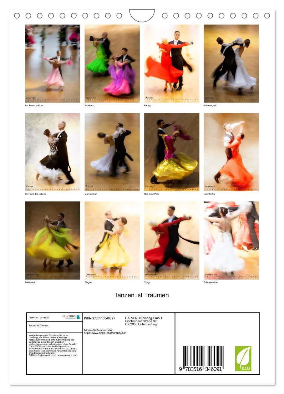 Bild: 9783516346091 | Tanzen ist Träumen (Wandkalender 2026 DIN A4 hoch), CALVENDO...