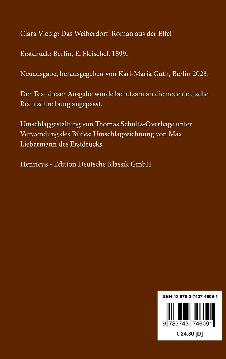 Rückseite: 9783743746091 | Das Weiberdorf | Roman aus der Eifel | Clara Viebig | Buch | 144 S.