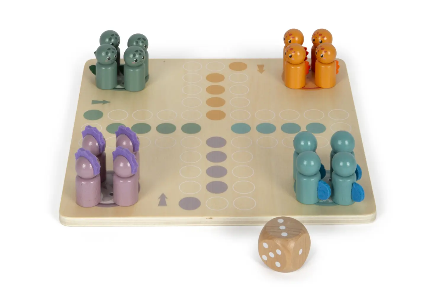 Bild: 4020972126191 | Ludo Dino | 1 Spielbrett, 16 Figuren, 1 Würfel | 12619 | 2024