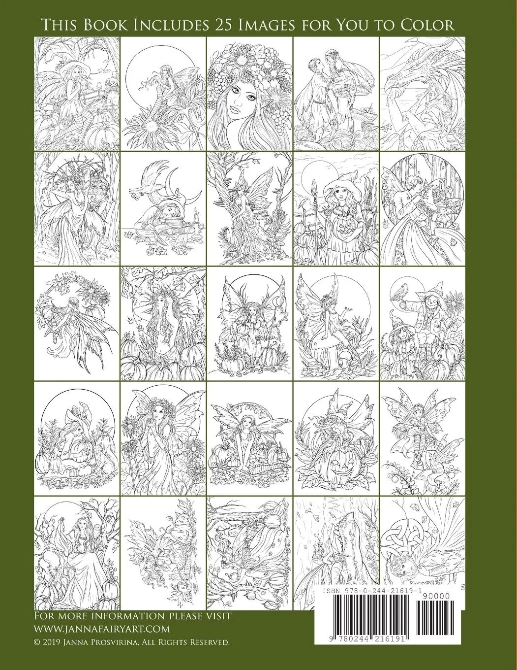 Rückseite: 9780244216191 | Autumn Coloring Book | 25 Images to Color | Janna Prosvirina | Buch