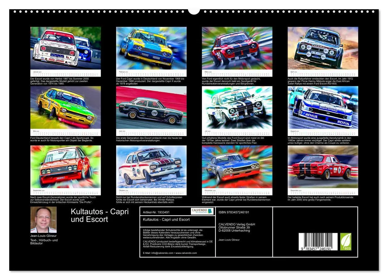 Bild: 9783457246191 | Kultautos - Capri und Escort (hochwertiger Premium Wandkalender...