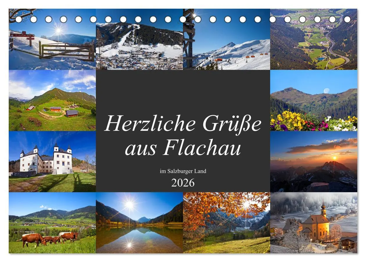 Cover: 9783457866191 | Herzliche Grüße aus Flachau (Tischkalender 2026 DIN A5 quer),...