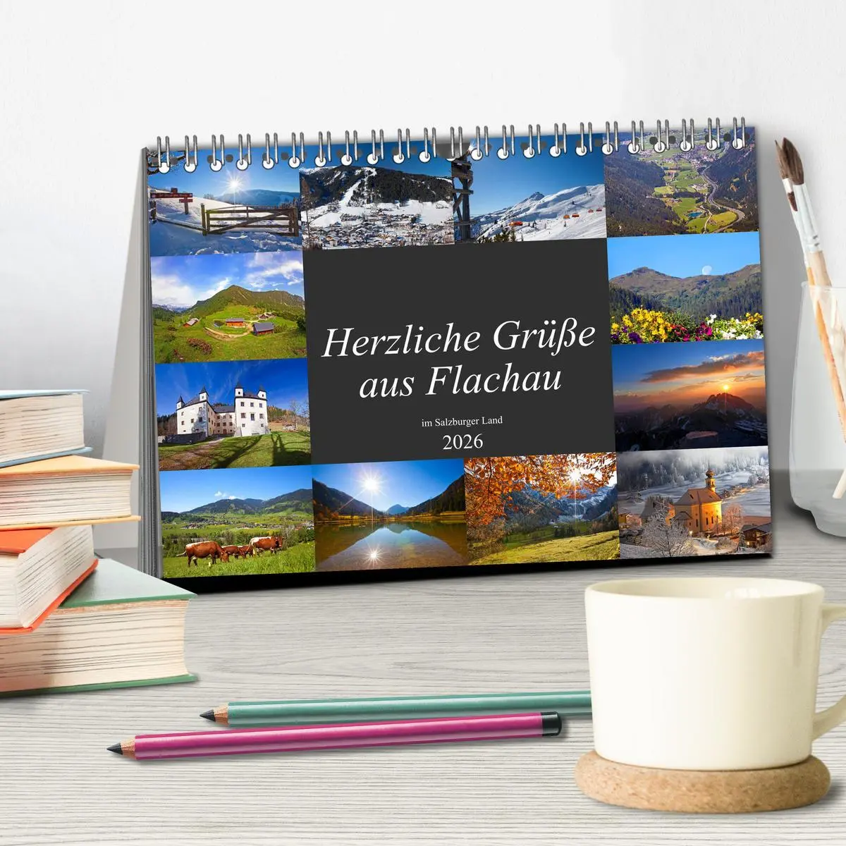 Bild: 9783457866191 | Herzliche Grüße aus Flachau (Tischkalender 2026 DIN A5 quer),...