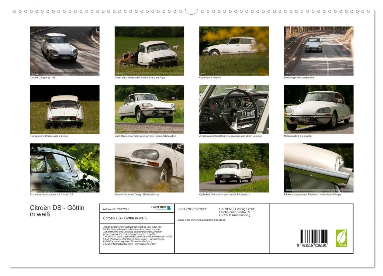 Bild: 9783516026191 | Citroën DS - Göttin in weiß (hochwertiger Premium Wandkalender 2026...