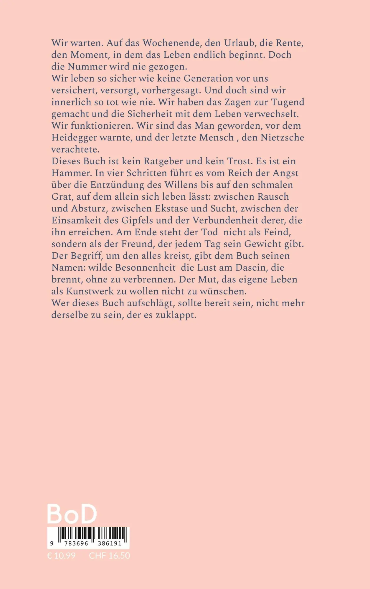 Rückseite: 9783696386191 | Wilde Besonnenheit | Ein Manifest gegen das Zagen | Frank Kralemann