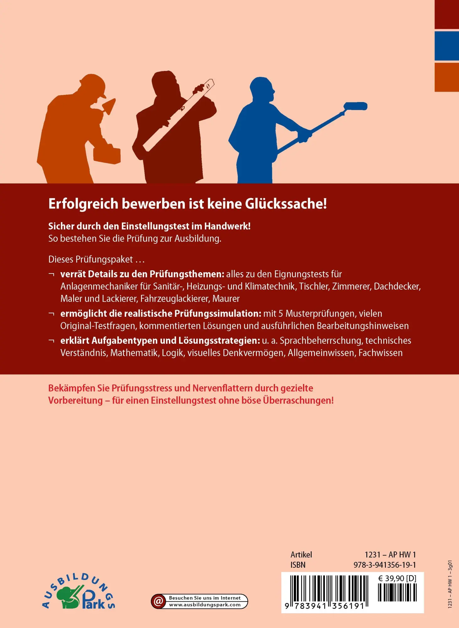 Rückseite: 9783941356191 | Der Eignungstest / Einstellungstest zur Ausbildung zum...
