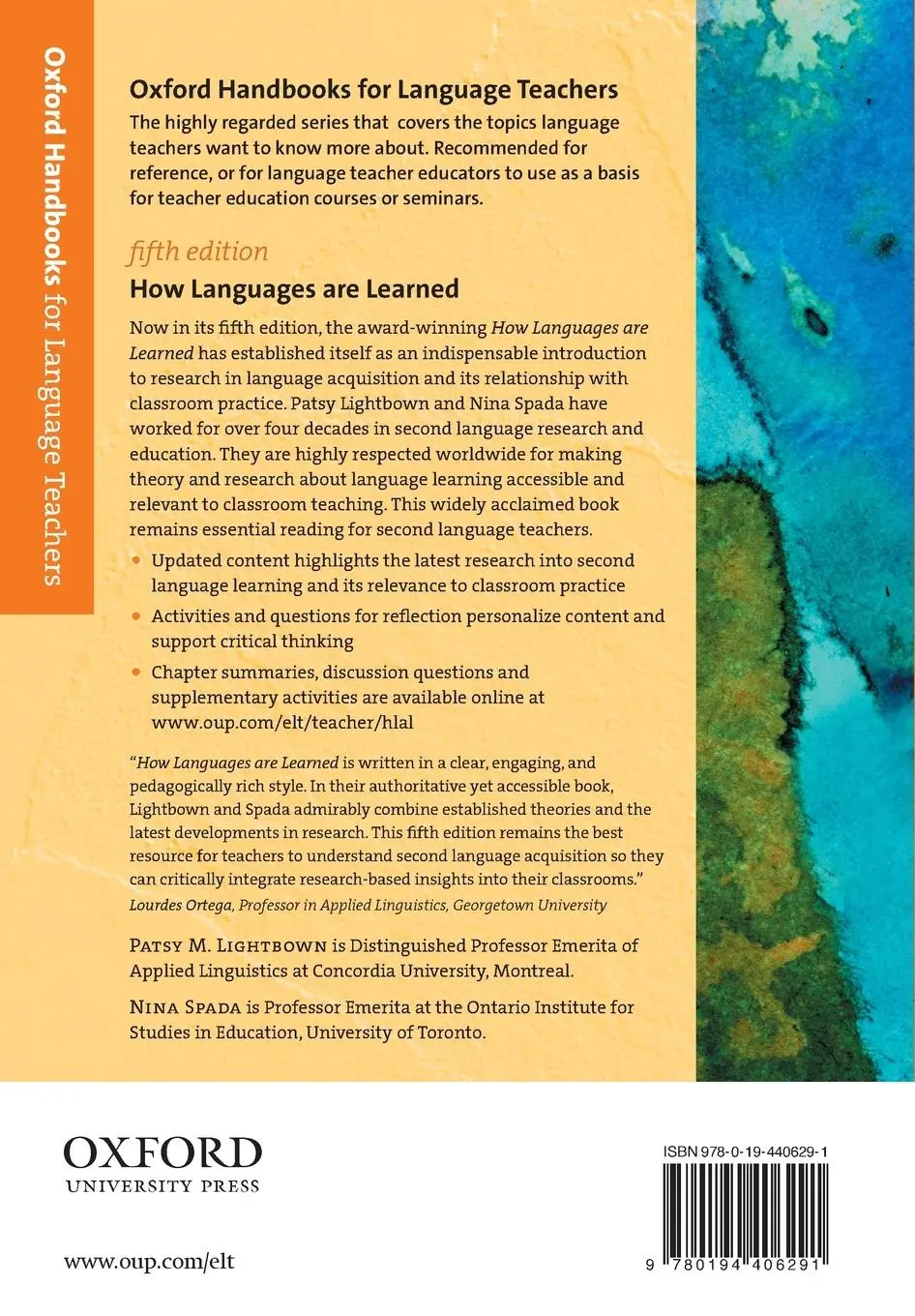 Rückseite: 9780194406291 | How Languages are Learned | Oxford Handbooks for Language Teachers