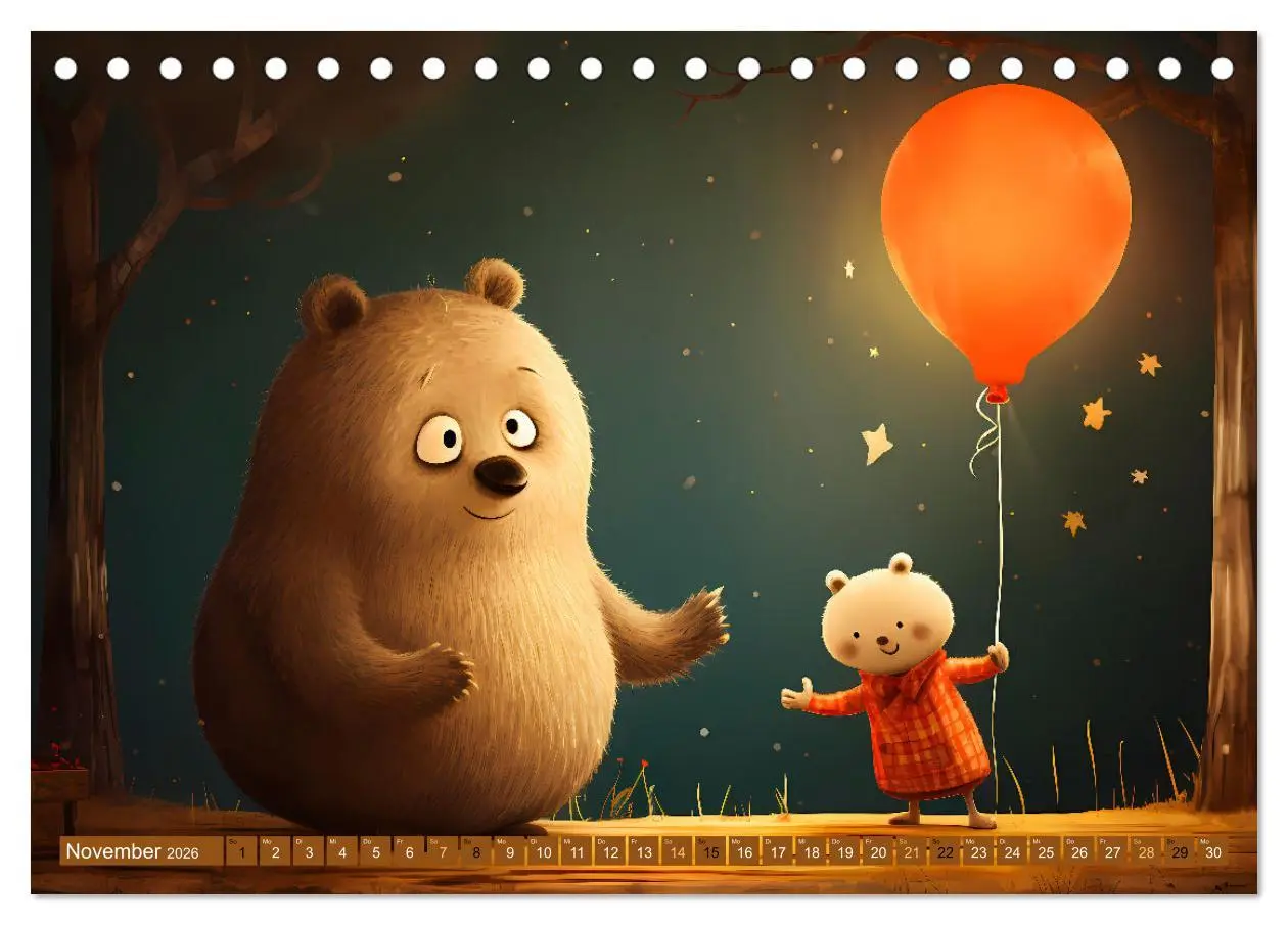 Bild: 9783457476291 | Bärige Illustrationen (Tischkalender 2026 DIN A5 quer), CALVENDO...