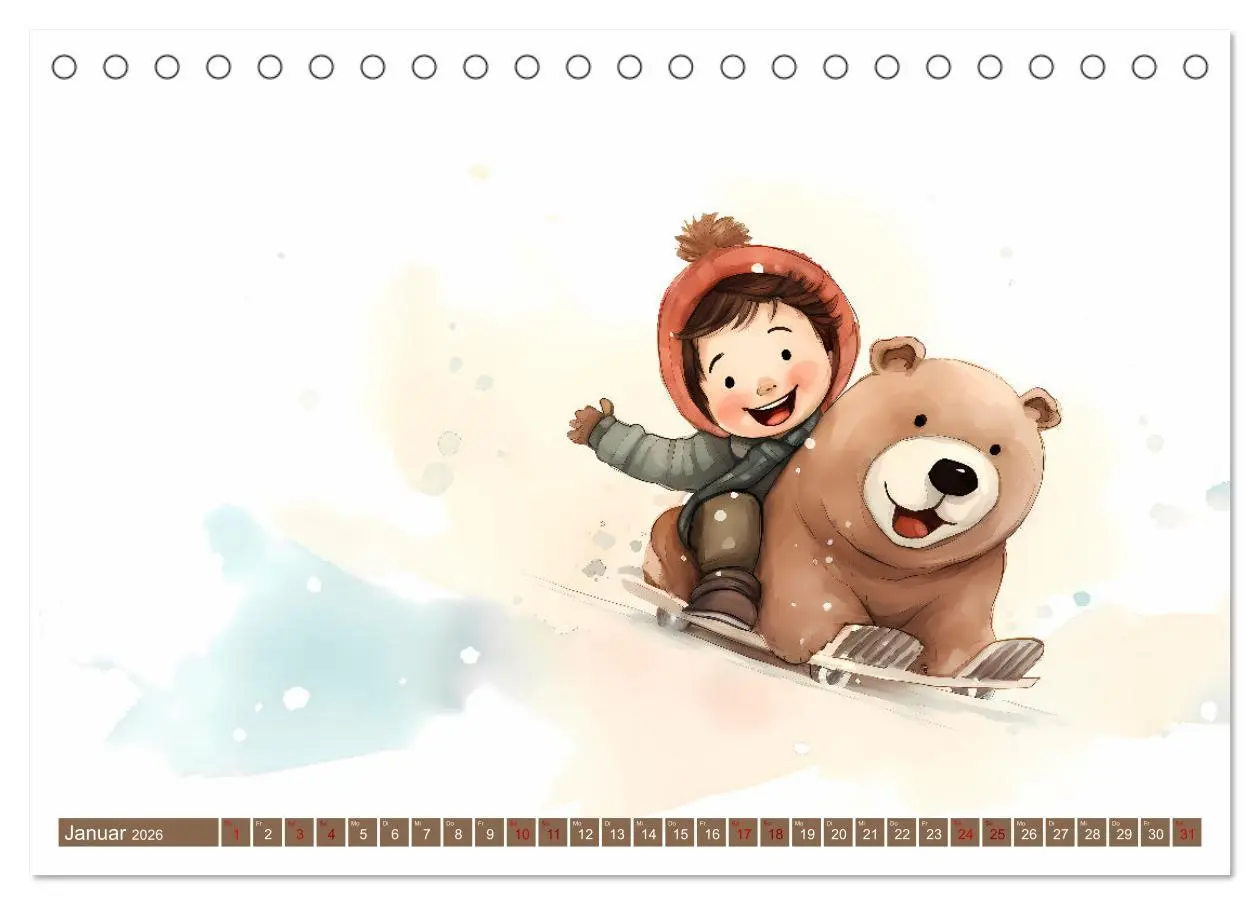 Bild: 9783457476291 | Bärige Illustrationen (Tischkalender 2026 DIN A5 quer), CALVENDO...