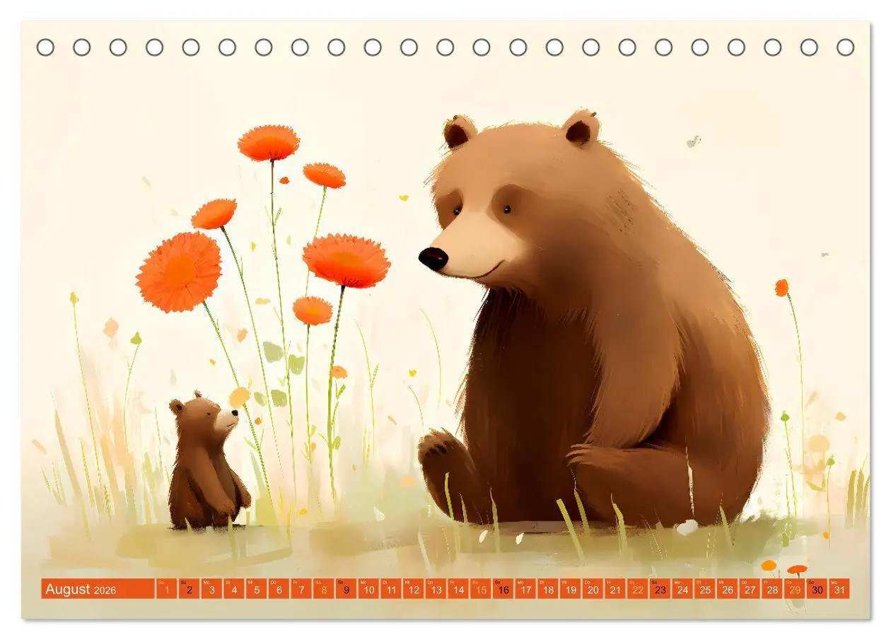 Bild: 9783457476291 | Bärige Illustrationen (Tischkalender 2026 DIN A5 quer), CALVENDO...