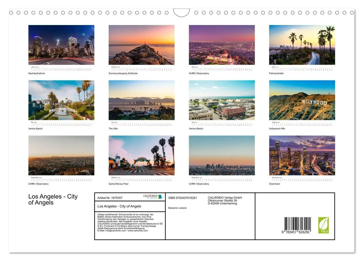 Bild: 9783457616291 | Los Angeles - City of Angels (Wandkalender 2026 DIN A3 quer),...