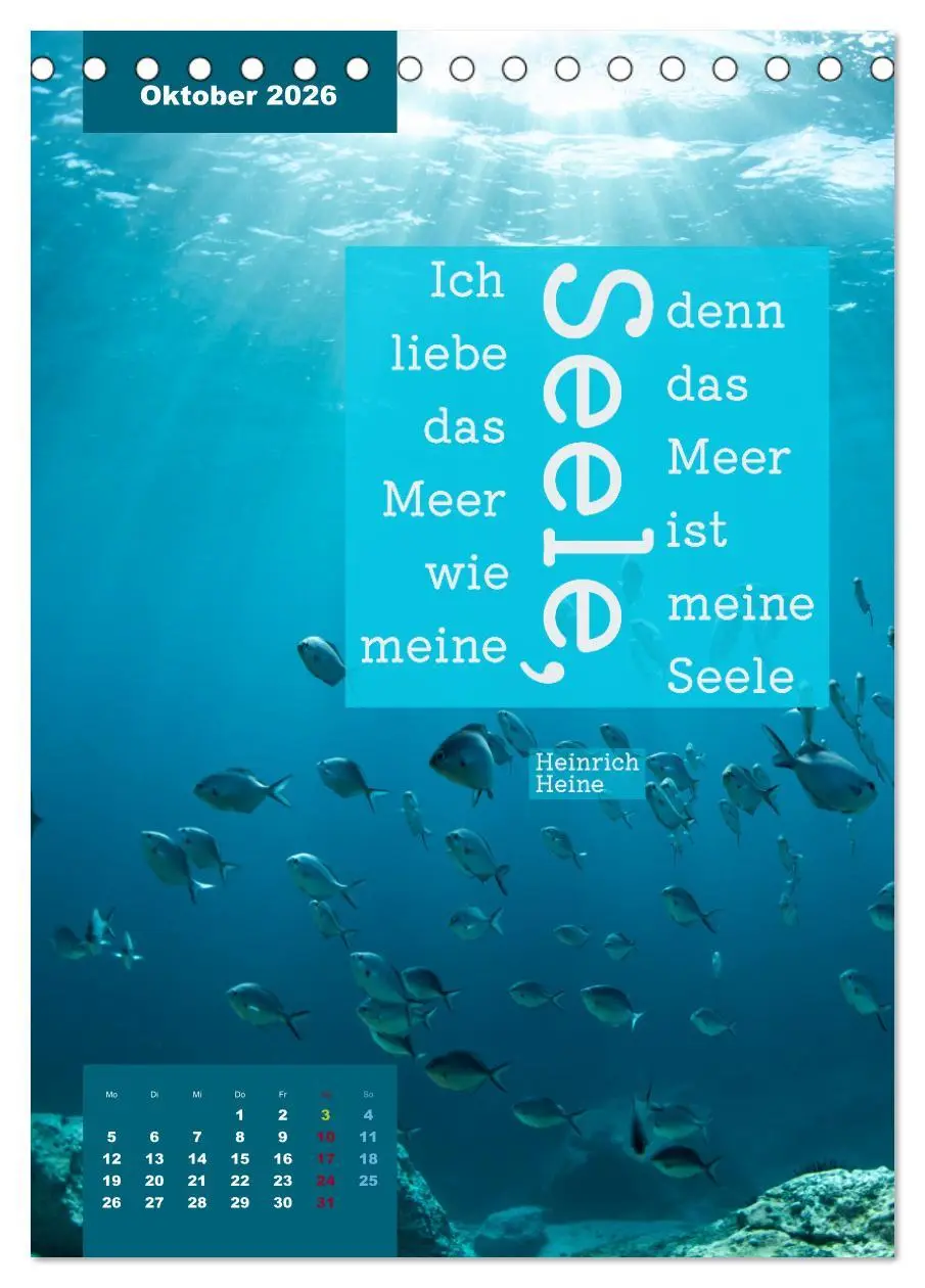 Bild: 9783516326291 | Verrückt nach MEER - Wellen - Strand - Zitate (Tischkalender 2026...