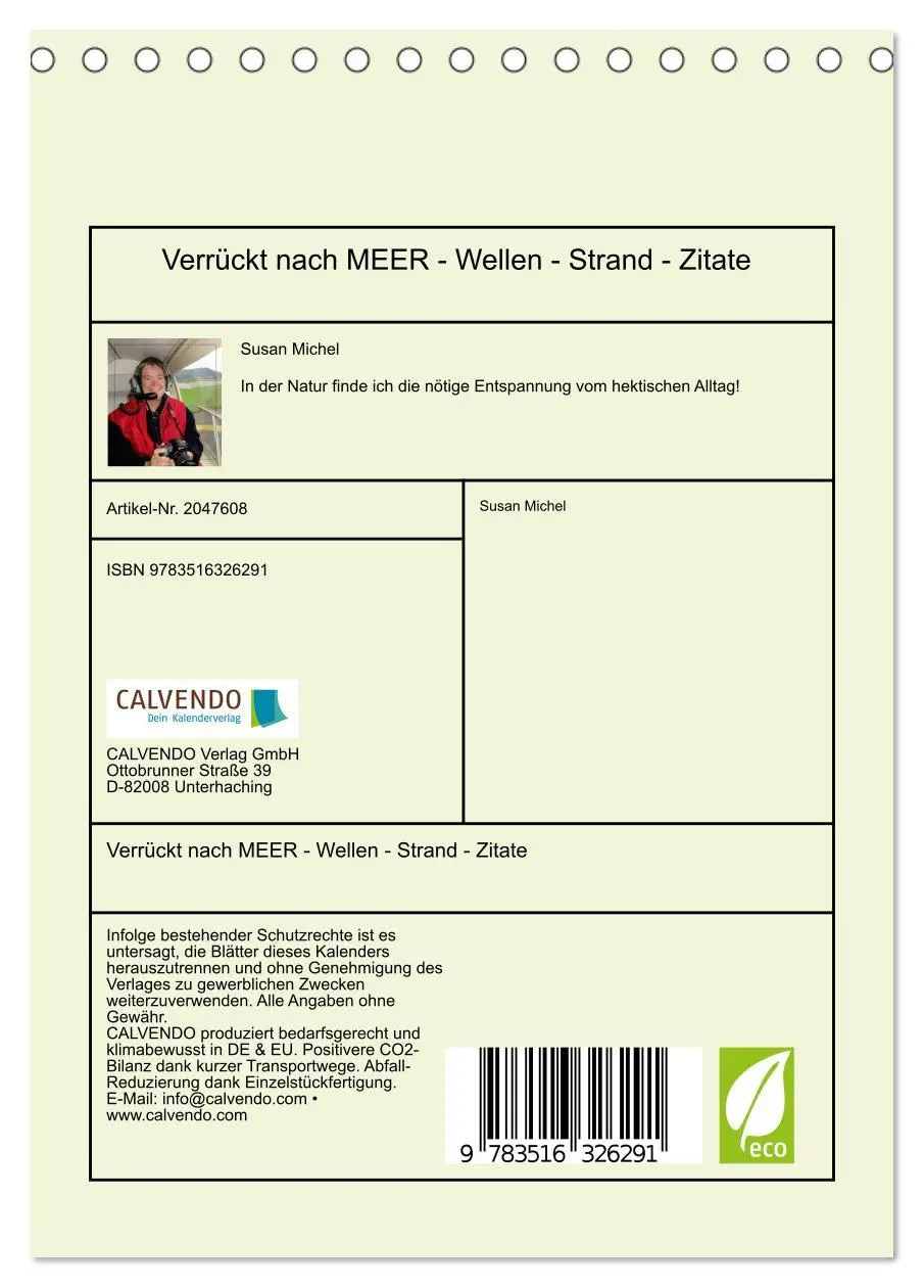Bild: 9783516326291 | Verrückt nach MEER - Wellen - Strand - Zitate (Tischkalender 2026...
