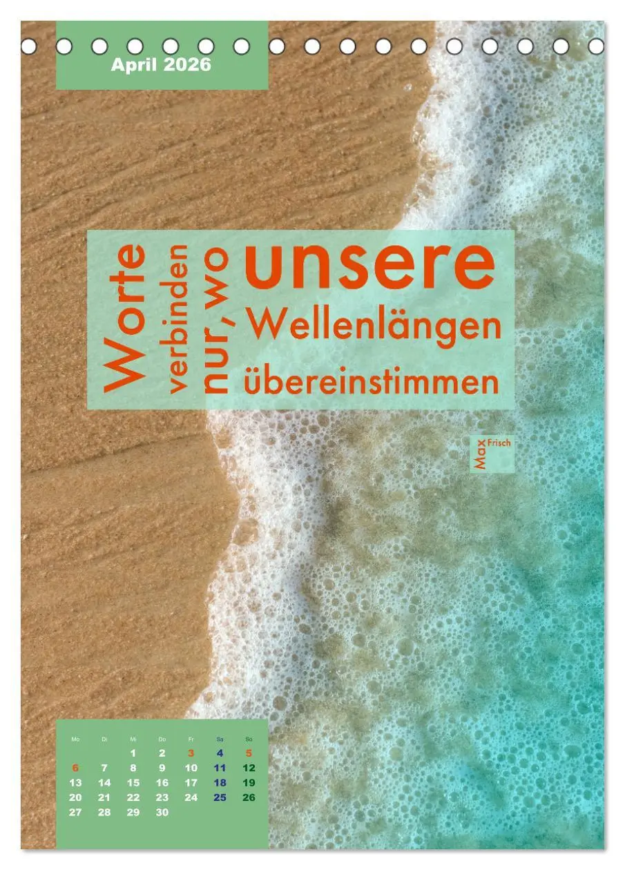 Bild: 9783516326291 | Verrückt nach MEER - Wellen - Strand - Zitate (Tischkalender 2026...