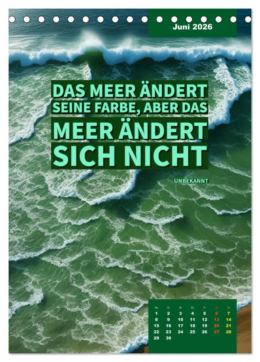 Bild: 9783516326291 | Verrückt nach MEER - Wellen - Strand - Zitate (Tischkalender 2026...