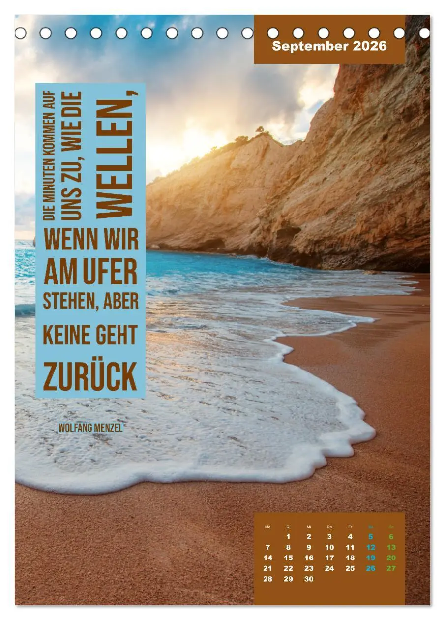 Bild: 9783516326291 | Verrückt nach MEER - Wellen - Strand - Zitate (Tischkalender 2026...