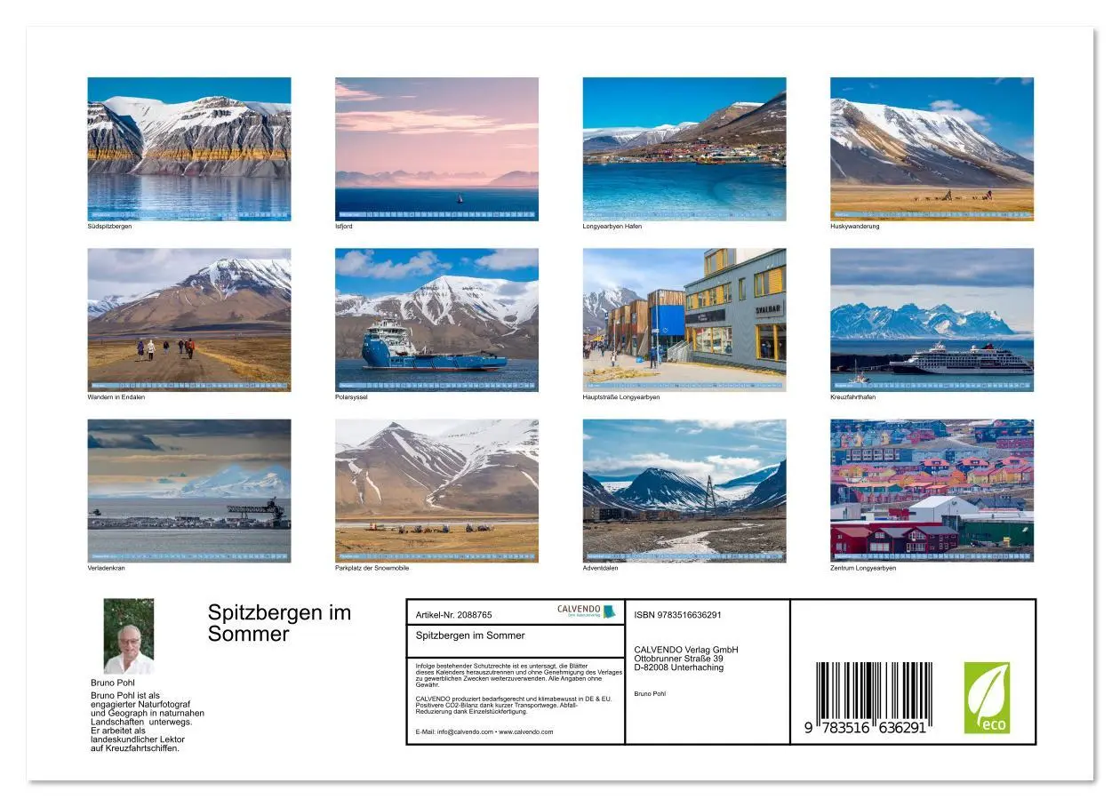 Bild: 9783516636291 | Spitzbergen im Sommer (Wandkalender 2026 DIN A4 quer), CALVENDO...