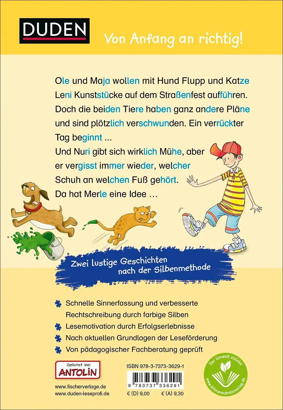 Rückseite: 9783737336291 | Duden Leseprofi - Silbe für Silbe: Geschichten zum Lachen und...