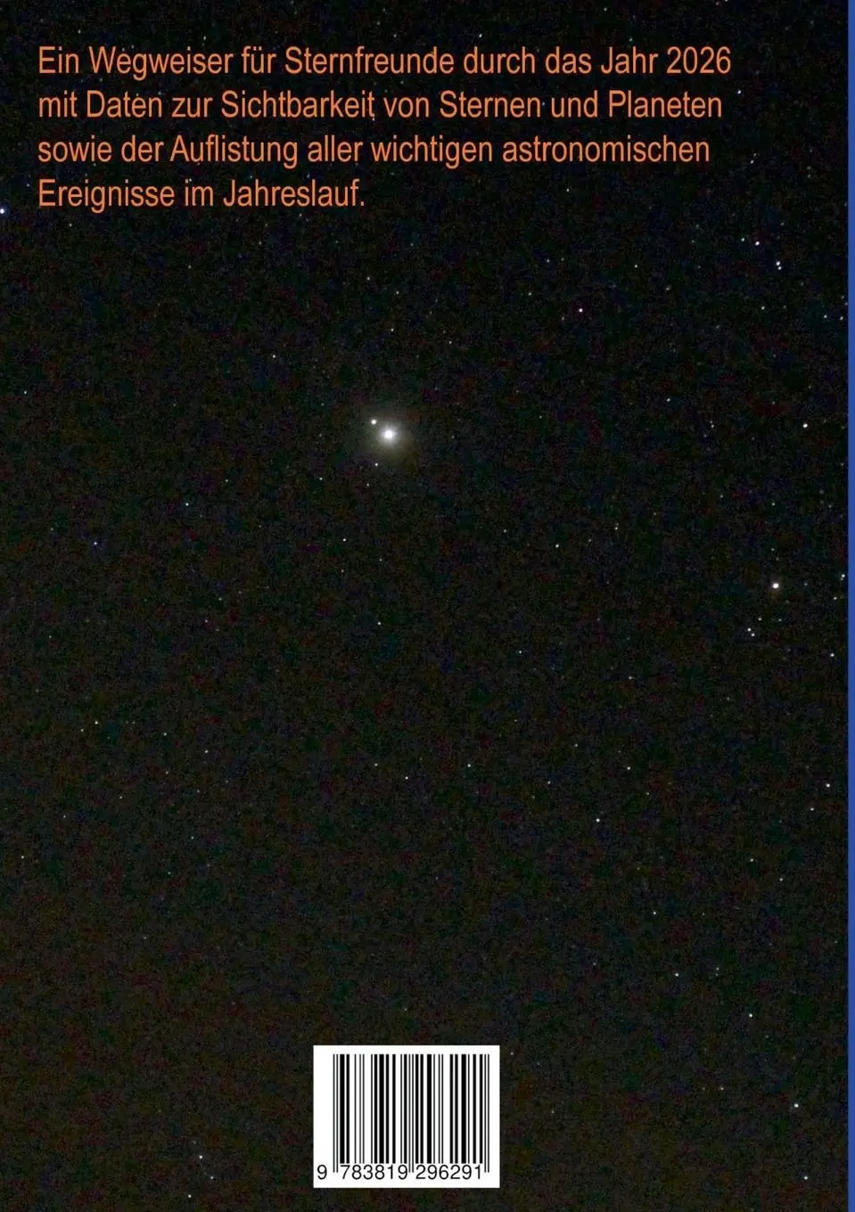 Rückseite: 9783819296291 | Astrolutz 2026 | Astronomisches Jahrbuch für 2026 | Harald Lutz | Buch