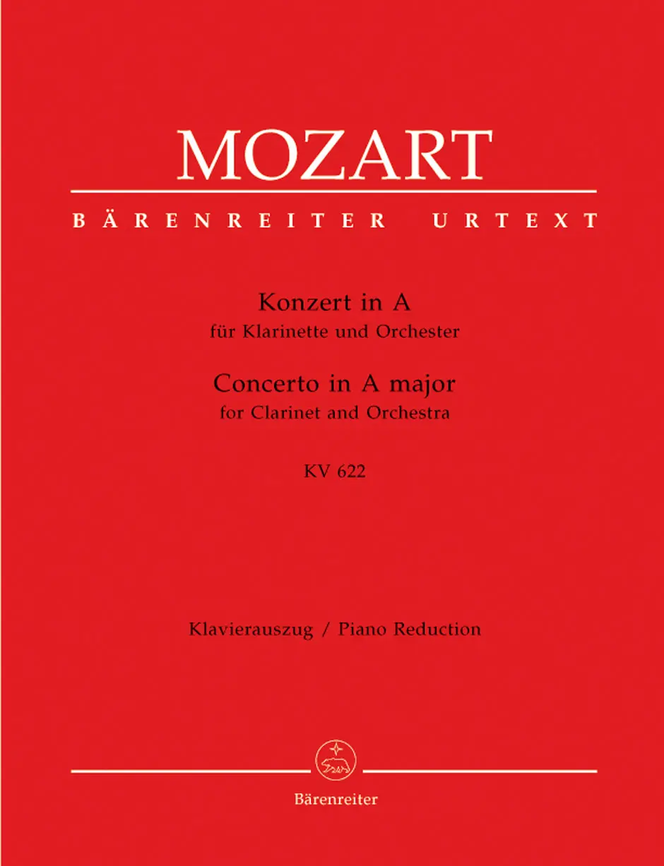 Cover: 9790006456291 | Clarinet Concerto In A K.622 | Clarinet and Piano | Mozart