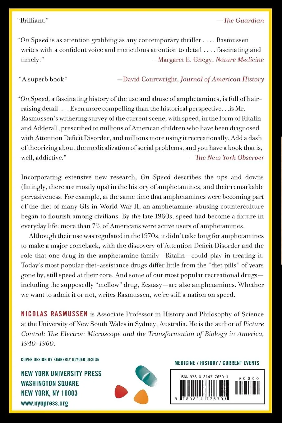 Rückseite: 9780814776391 | On Speed | From Benzedrine to Adderall | Nicolas Rasmussen | Buch
