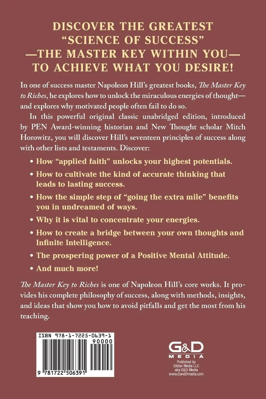 Rückseite: 9781722506391 | The Master-Key to Riches | Original Classic Edition | Napoleon Hill