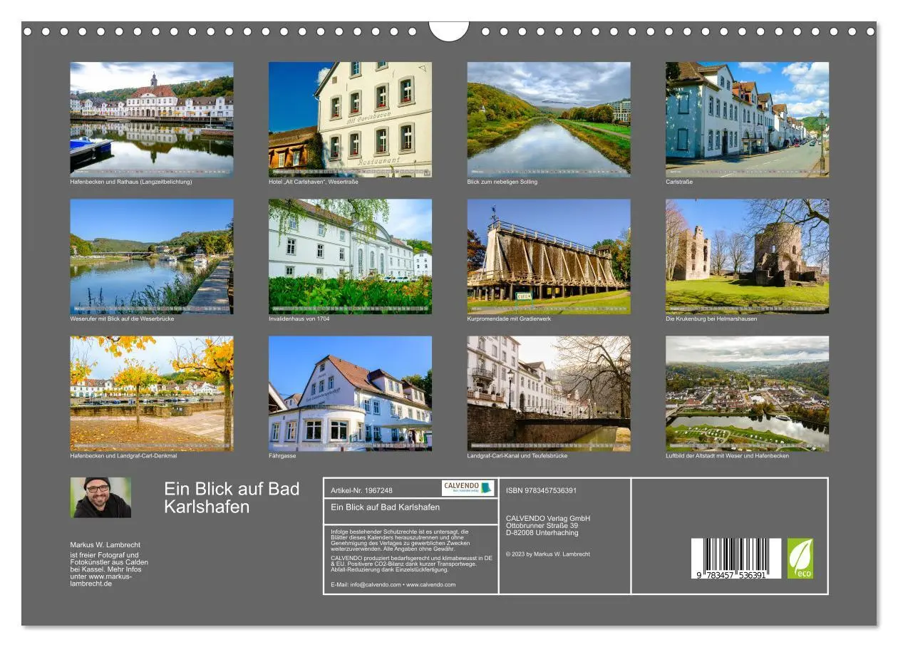 Bild: 9783457536391 | Ein Blick auf Bad Karlshafen (Wandkalender 2026 DIN A3 quer),...
