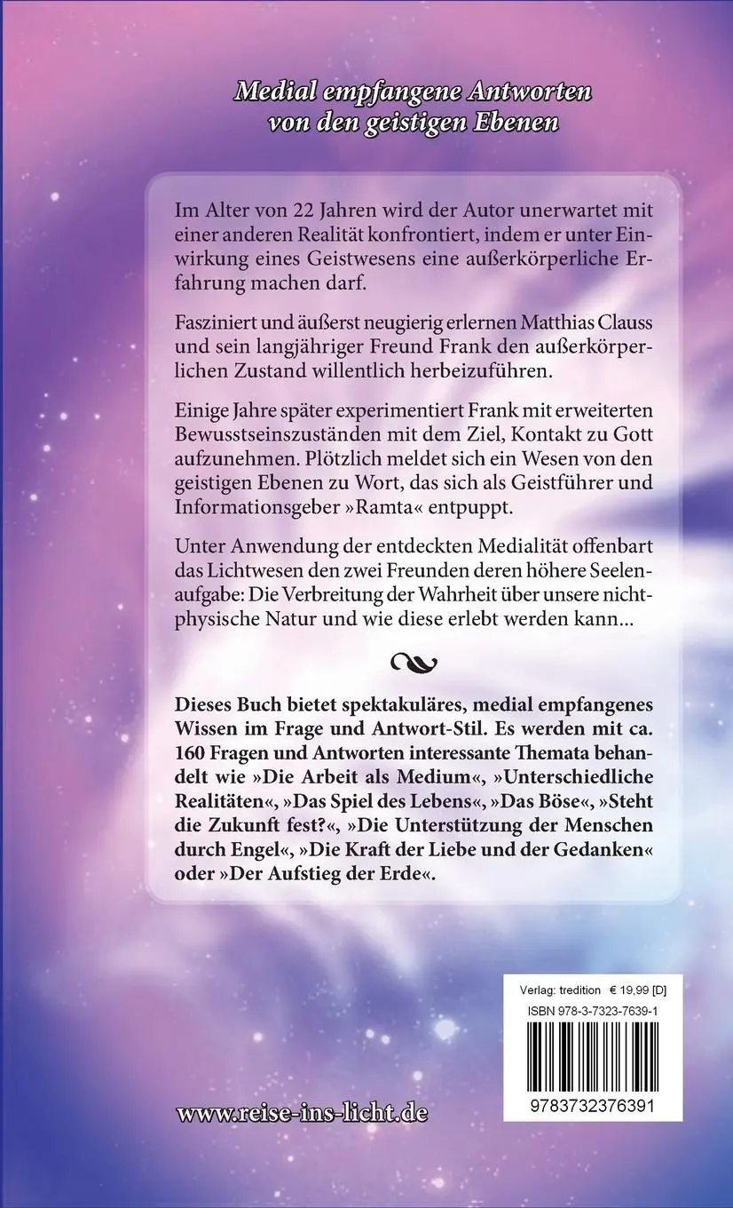 Rückseite: 9783732376391 | Die Reise ins Licht | Aufbruch zur Transformation | Matthias Clauss