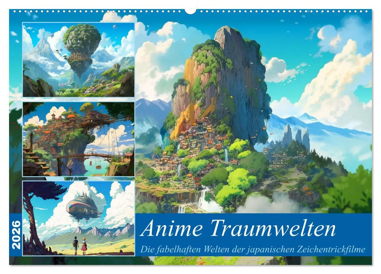 Cover: 9783457526491 | Anime Traumwelten (Wandkalender 2026 DIN A2 quer), CALVENDO...