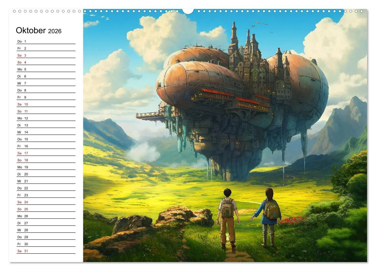 Bild: 9783457526491 | Anime Traumwelten (Wandkalender 2026 DIN A2 quer), CALVENDO...