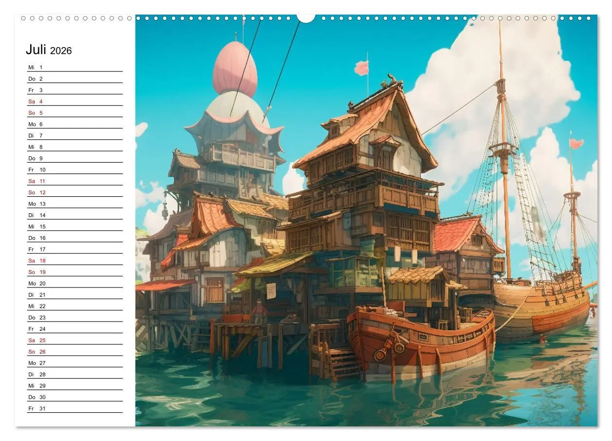 Bild: 9783457526491 | Anime Traumwelten (Wandkalender 2026 DIN A2 quer), CALVENDO...