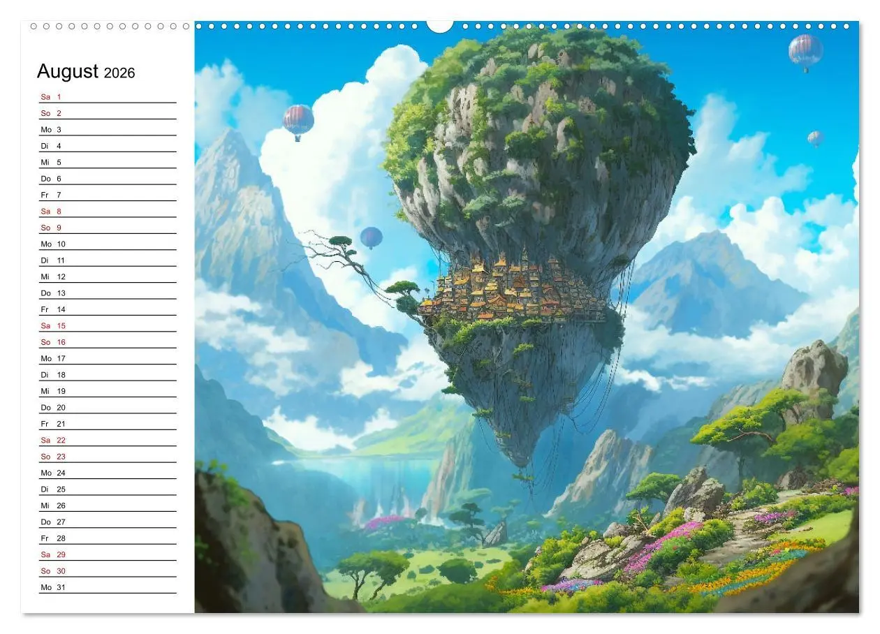 Bild: 9783457526491 | Anime Traumwelten (Wandkalender 2026 DIN A2 quer), CALVENDO...