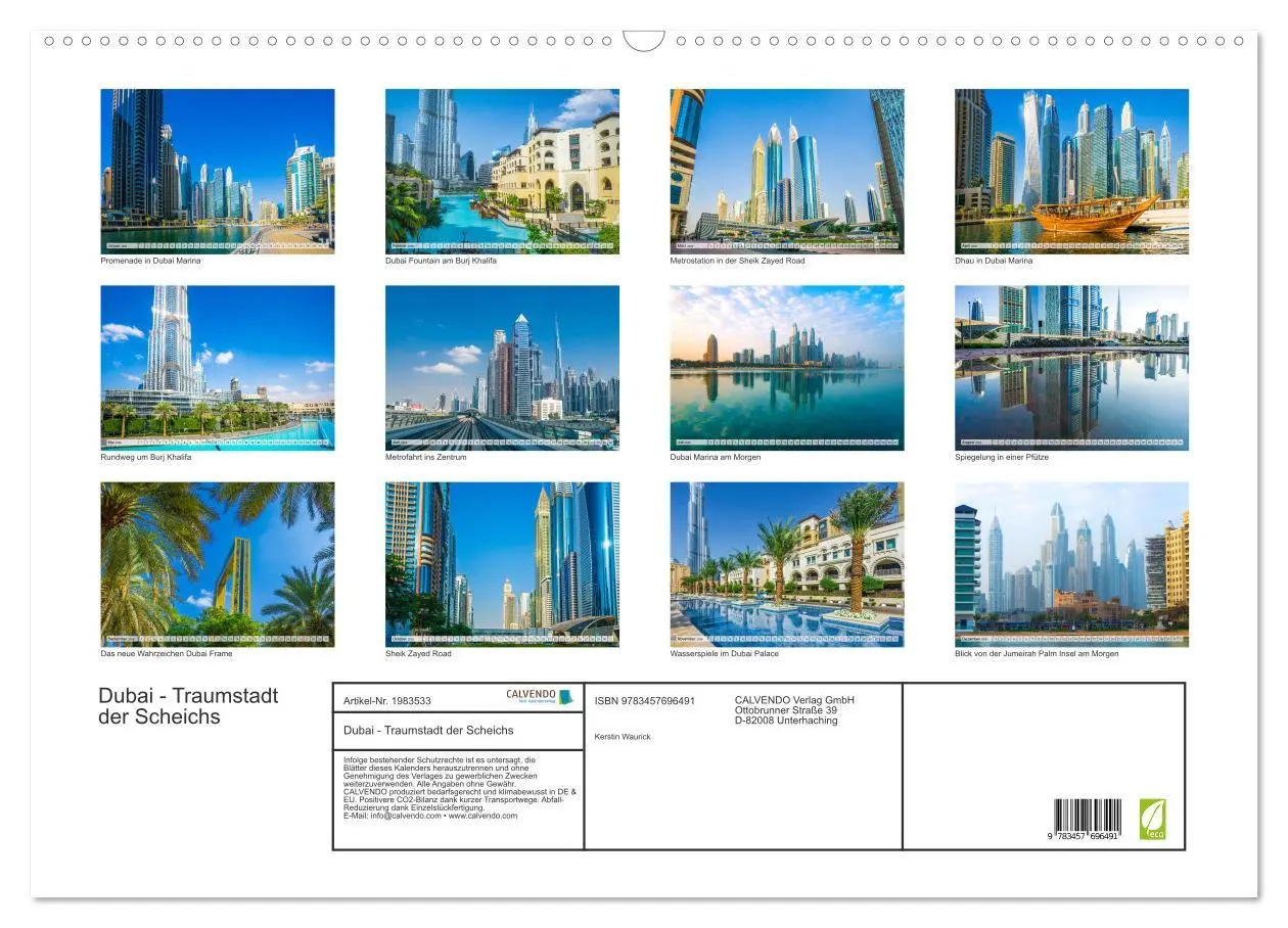 Bild: 9783457696491 | Dubai - Traumstadt der Scheichs (Wandkalender 2026 DIN A2 quer),...