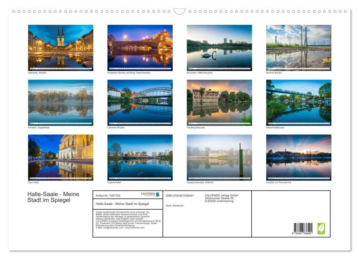 Bild: 9783457836491 | Halle-Saale - Meine Stadt im Spiegel (Wandkalender 2026 DIN A2...