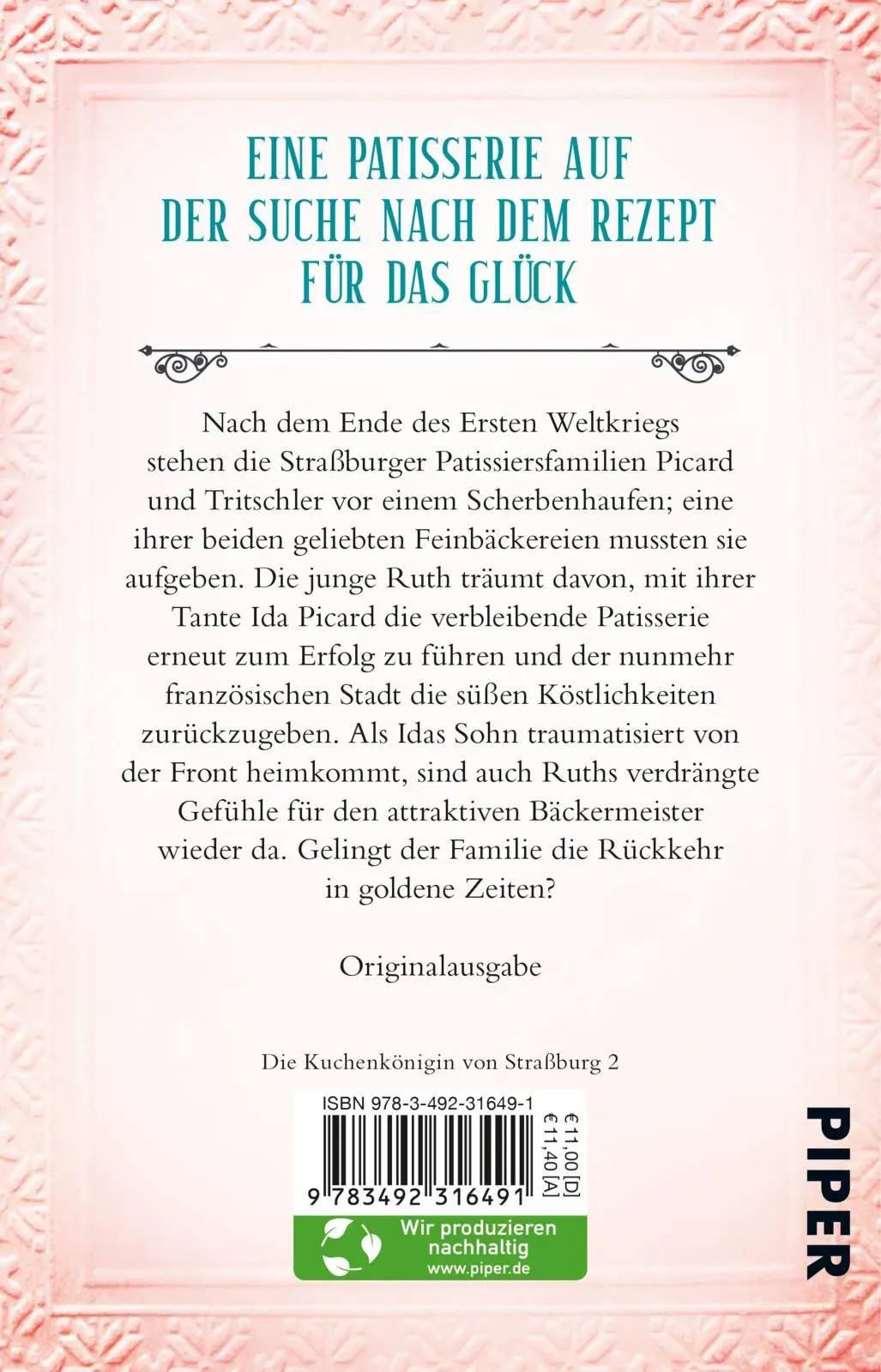 Rückseite: 9783492316491 | Die Patisserie am Münsterplatz - Schicksalsjahre | Charlotte Jacobi
