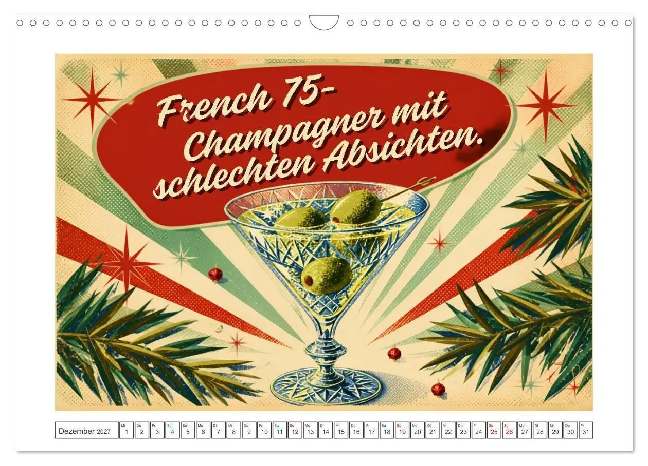 Bild: 9783594386491 | Vintage Cocktail Club (Wandkalender 2027 DIN A3 quer), CALVENDO...