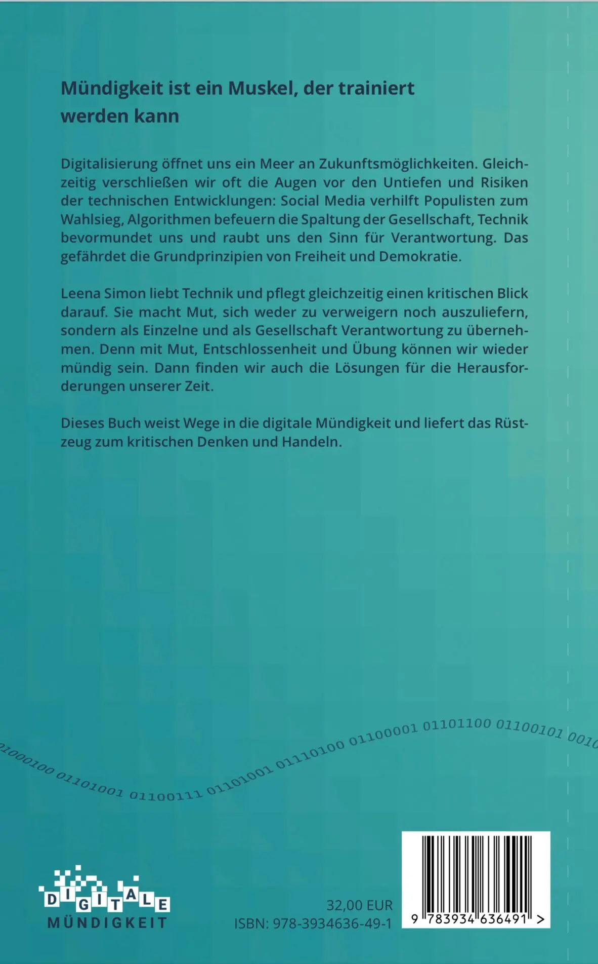 Rückseite: 9783934636491 | Digitale Mündigkeit | Leena Simon | Buch | 328 S. | Deutsch | 2023