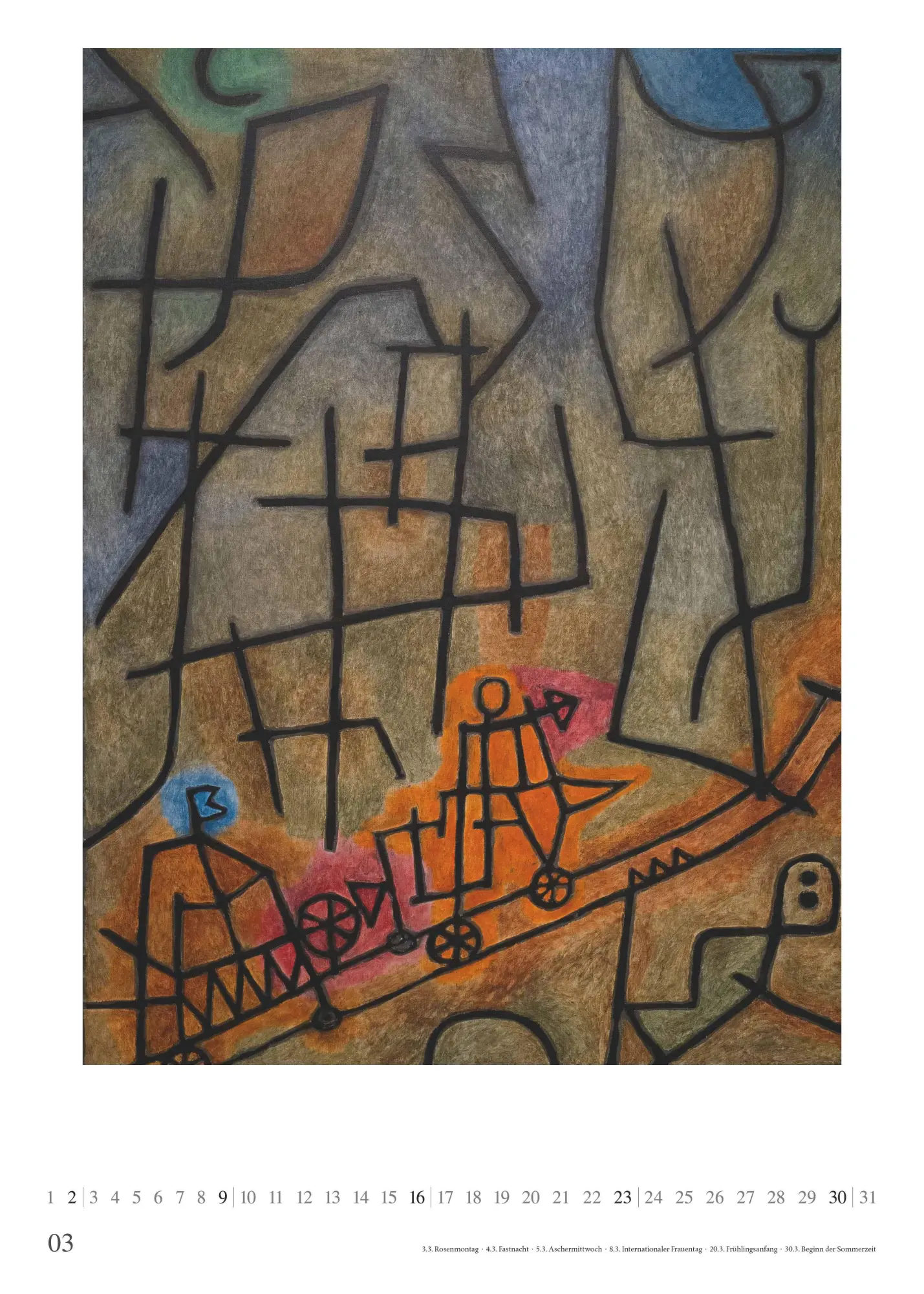 Bild: 4069095006591 | Paul Klee 2026 - Kunst-Kalender - Poster-Kalender - 50x70 | Kalender