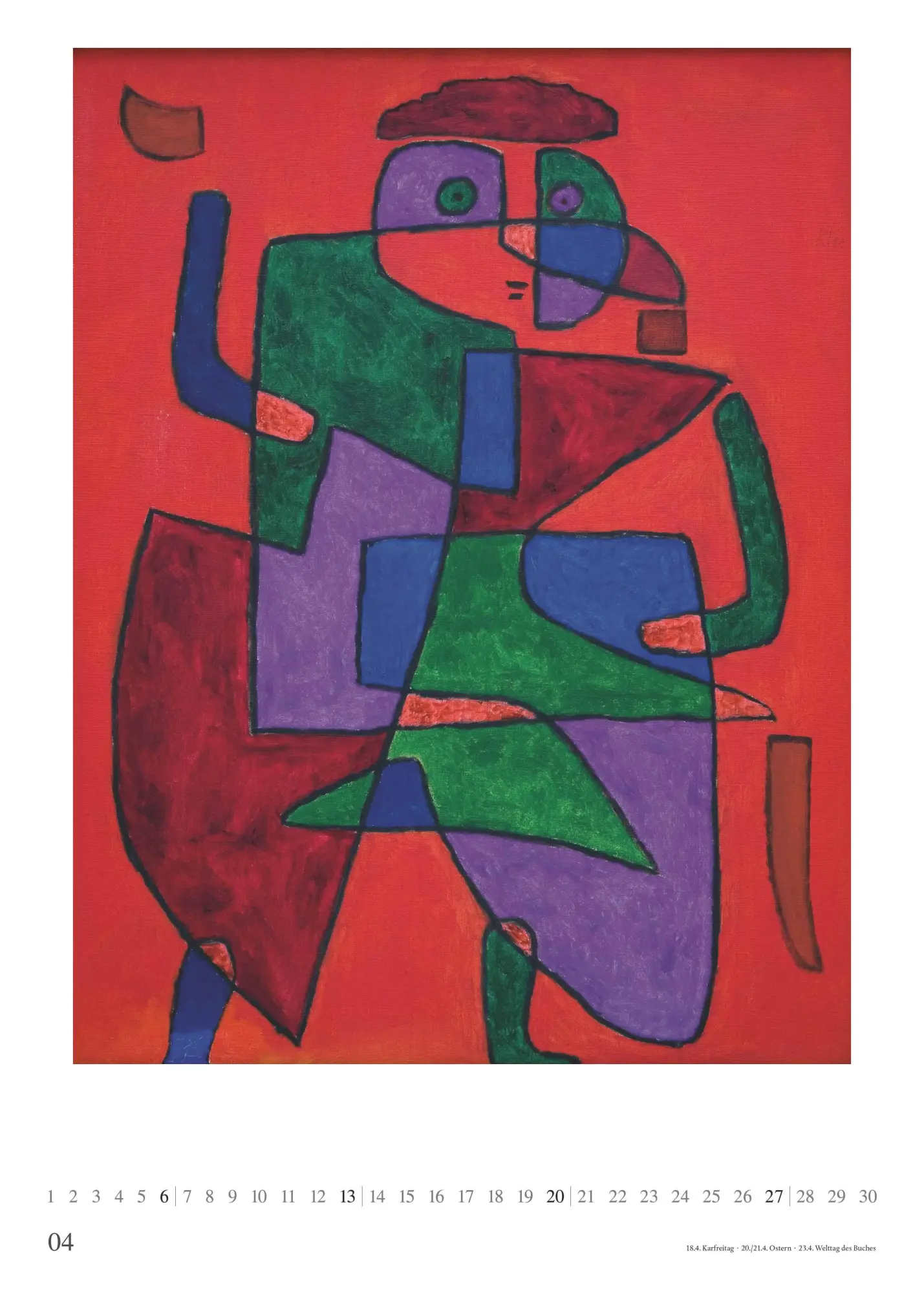 Bild: 4069095006591 | Paul Klee 2026 - Kunst-Kalender - Poster-Kalender - 50x70 | Kalender