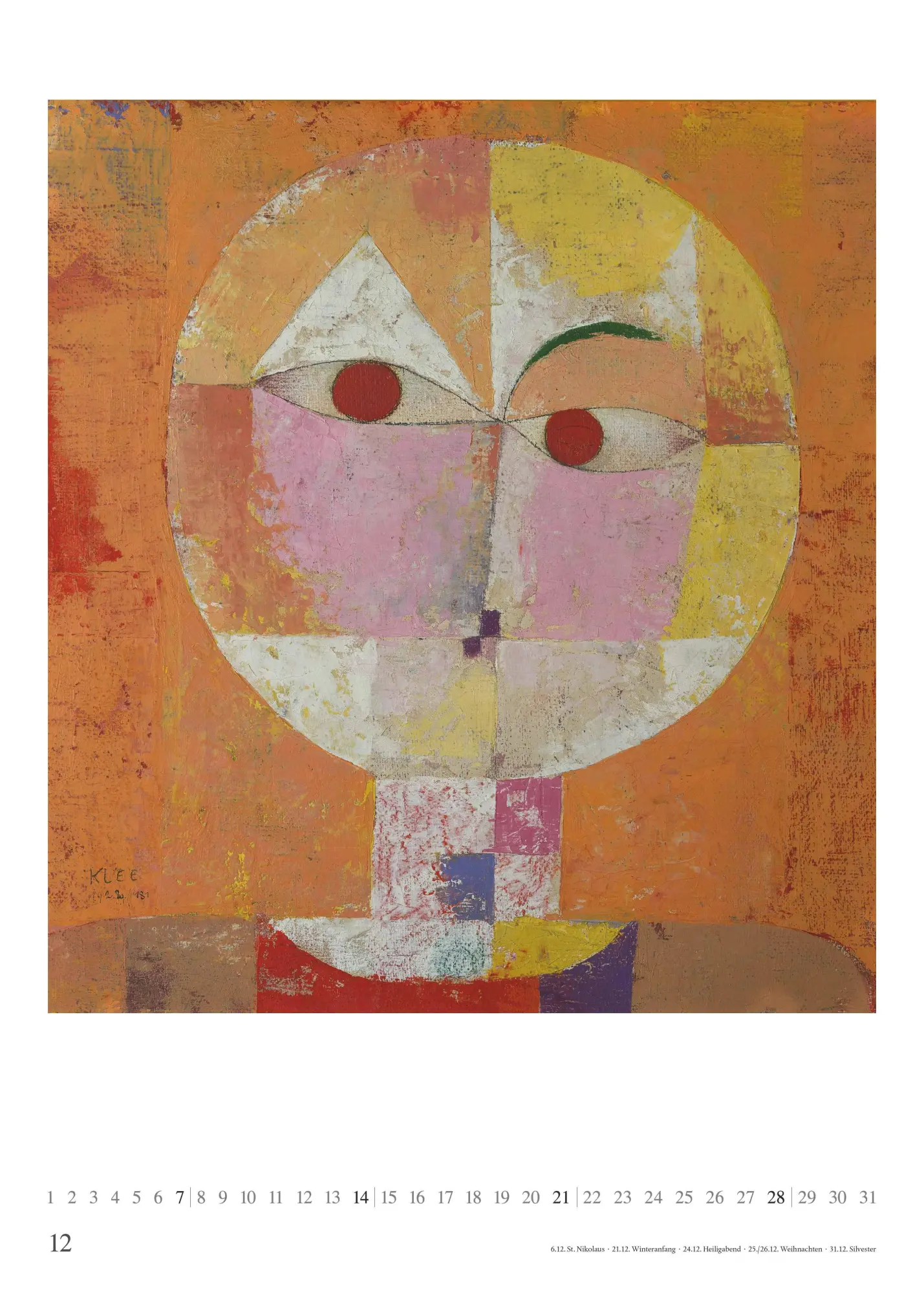 Bild: 4069095006591 | Paul Klee 2026 - Kunst-Kalender - Poster-Kalender - 50x70 | Kalender