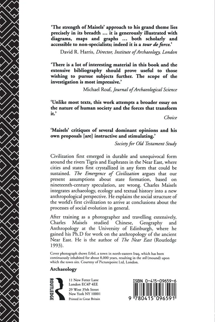 Rückseite: 9780415096591 | The Emergence of Civilization | Charles Keith Maisels | Taschenbuch
