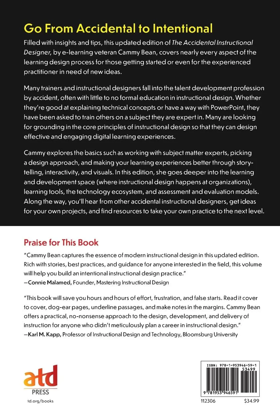 Rückseite: 9781953946591 | The Accidental Instructional Designer, 2nd Edition | Cammy Bean | Buch