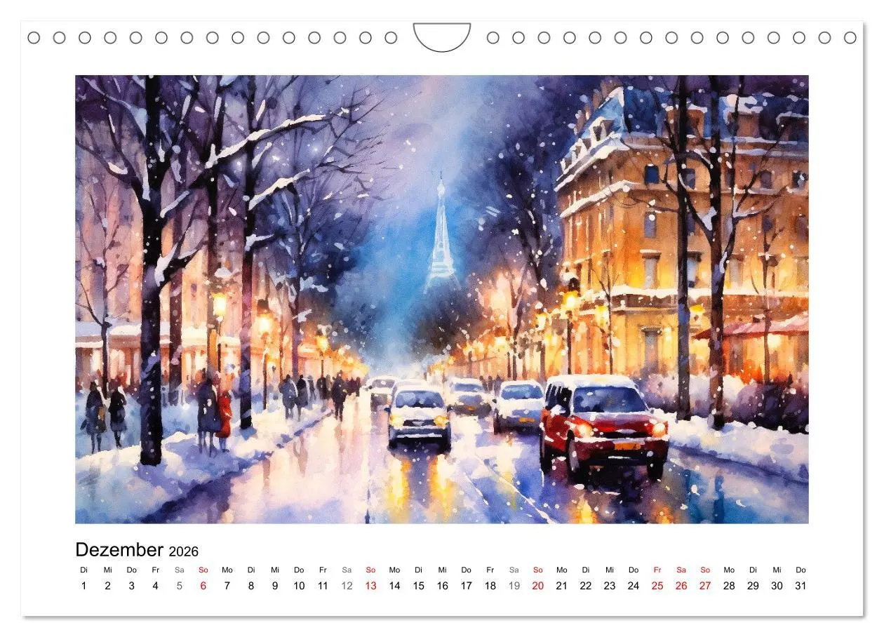 Bild: 9783457376591 | Romantisches Paris (Wandkalender 2026 DIN A4 quer), CALVENDO...