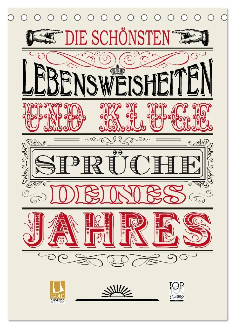 Cover: 9783516466591 | Die schönsten Lebensweisheiten Typo - Kalender (Tischkalender 2026...