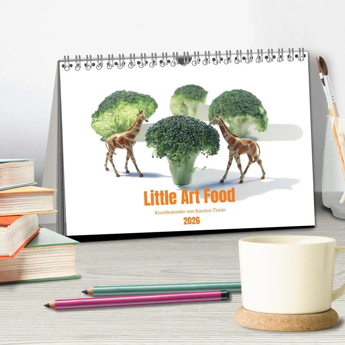 Bild: 9783516606591 | Little Art Food Kunstkalender (Tischkalender 2026 DIN A5 quer),...