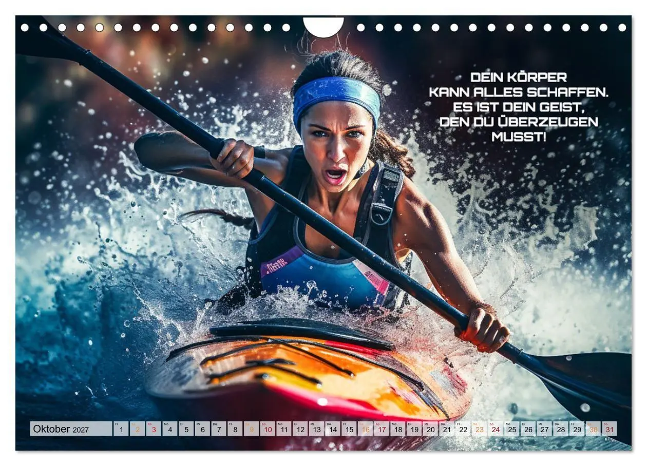 Bild: 9783569246591 | Kajak und Motivation (Wandkalender 2027 DIN A4 quer), CALVENDO...