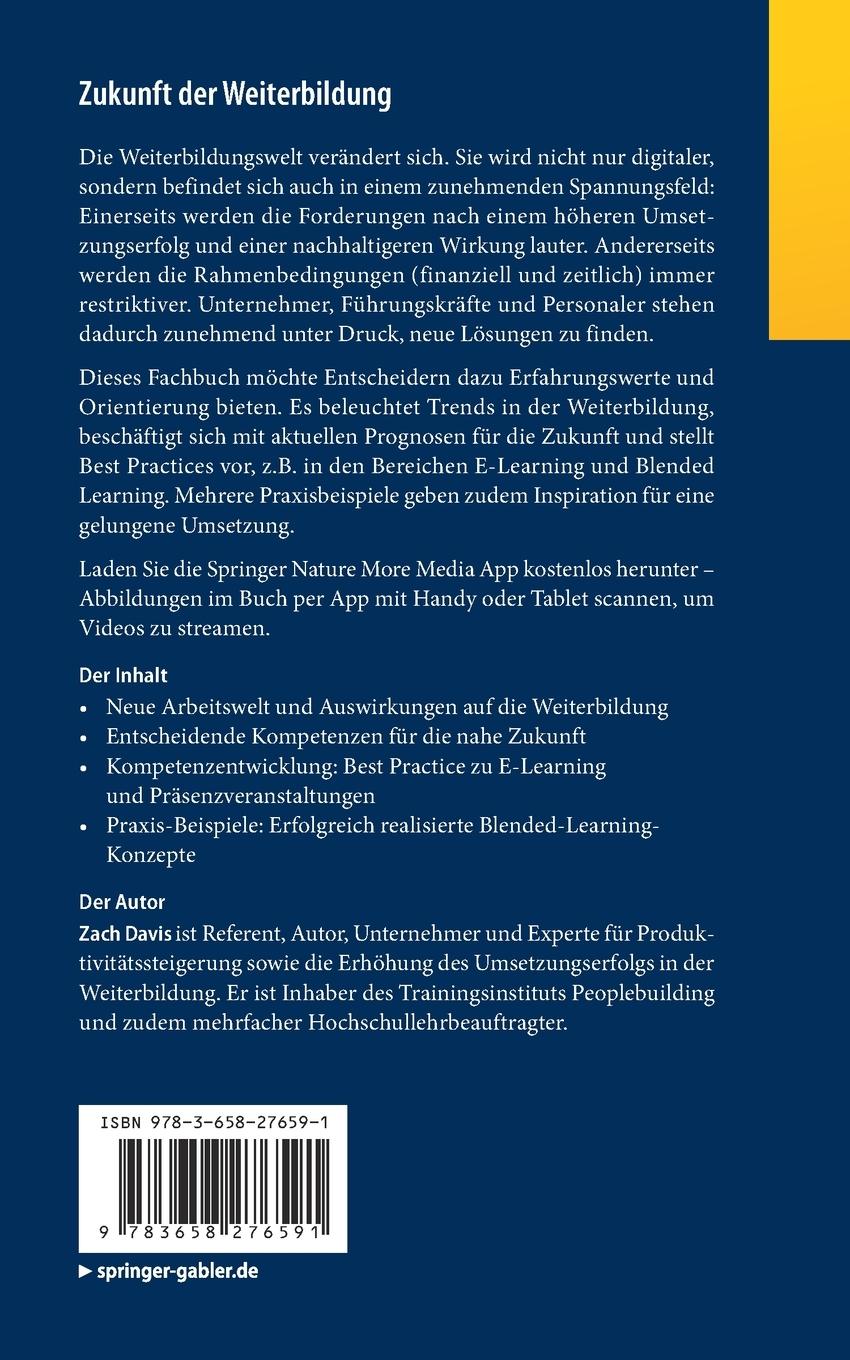 Rückseite: 9783658276591 | Zukunft der Weiterbildung | Die Anforderungen von heute und morgen | x