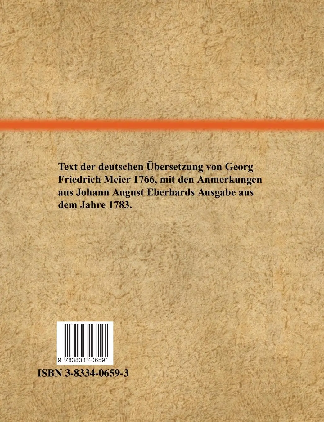 Rückseite: 9783833406591 | Metaphysik | Ins Deutsche übersetzt von Georg Friedrich Meier. | Buch